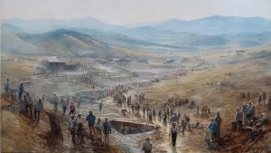 Historic Diamond Diggings at Kimberley Landscape Painting